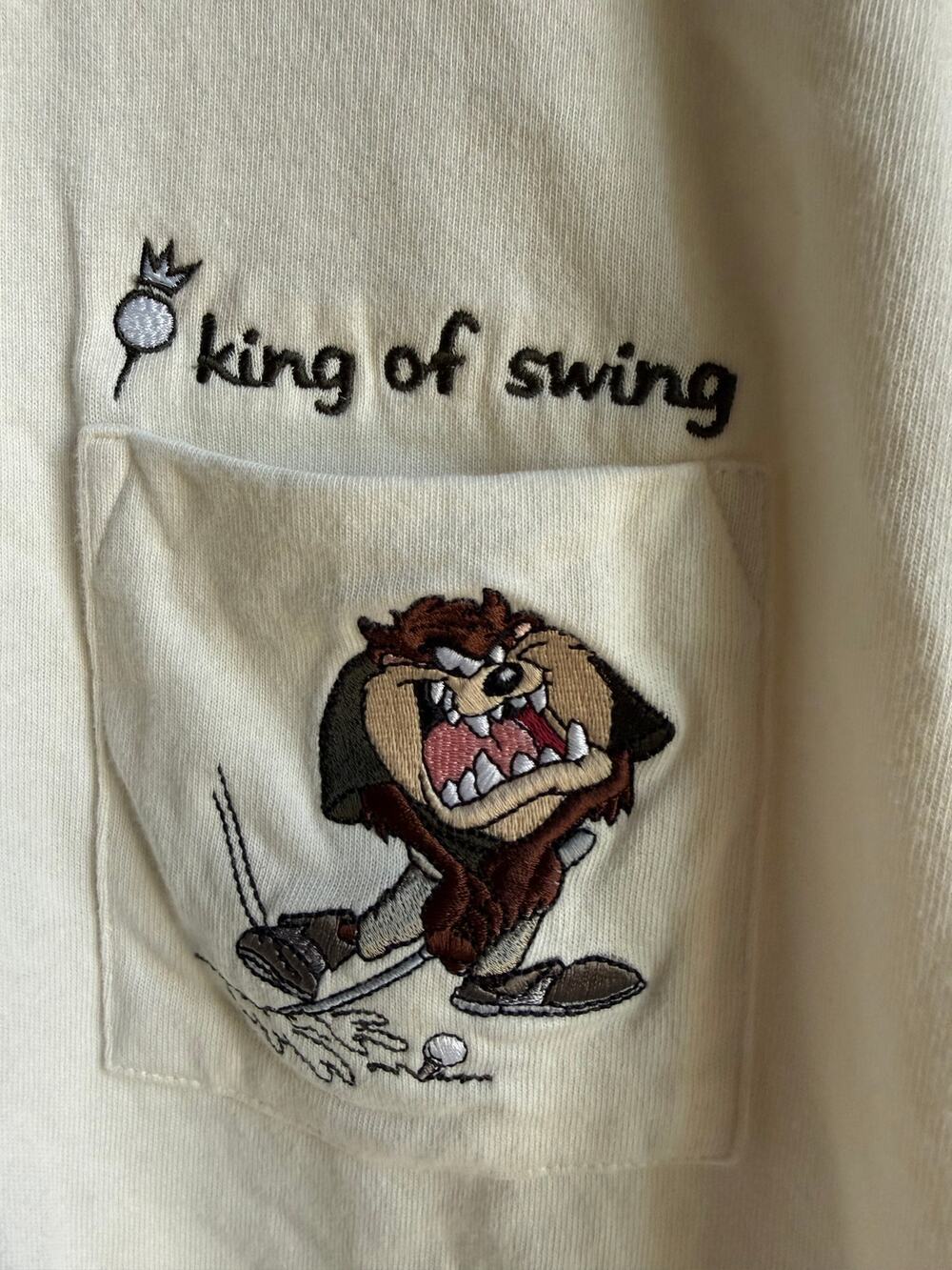Vintage Warner Bros Studio Store Taz “King of Swing” Pocket Tee Size Large